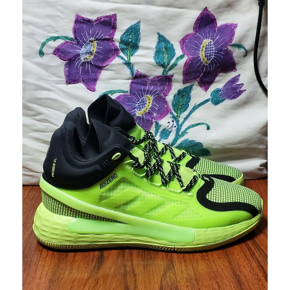 adidas D Rose 11 Signal Green Derrick Rose XI Basketball Shoes FU7405 Men Sz 8.5